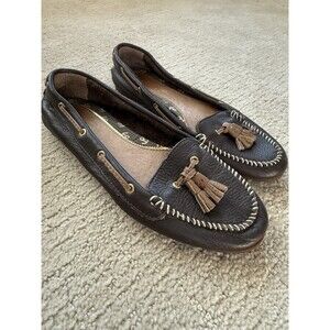 Sperry Top Sider Boat Shoes Casual Brown Leather Slip-ons ~ Women's Size 8.5M